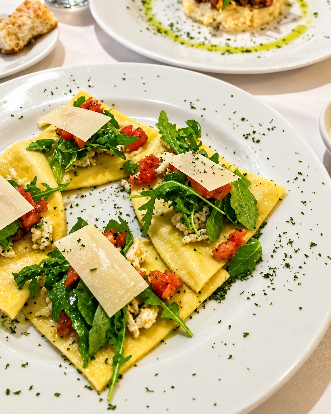 Fresh pasta dish at Osteria Vecchio Piemonte